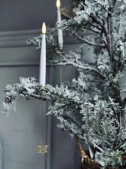 Lysholder til juletræ STAR - 6 stk.