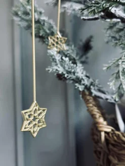 Lysholder til juletræ STAR - 6 stk.