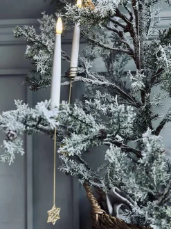 Lysholder til juletræ STAR - 6 stk.