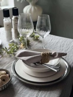 Madklokke med tallerken - Rustfrit stål - Dia 30cm