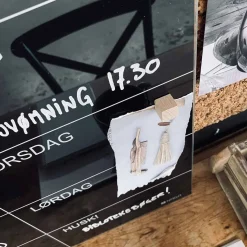 Magnetisk ugetavle 45x45 cm Sort glas