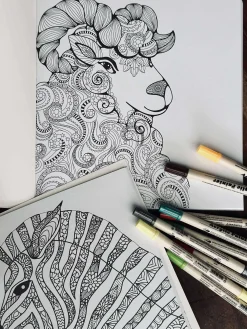 Malebog for voksne - Animal MIX