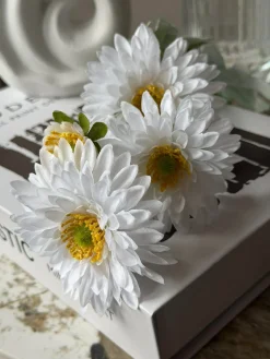 Marguerit stilk 60 cm - Hvid