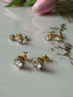 Mix box med 6 øreringe - Bea 18k forgyldt