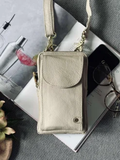 Mobiltaske - Sand / gold