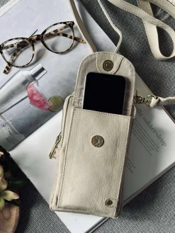 Mobiltaske - Sand / gold