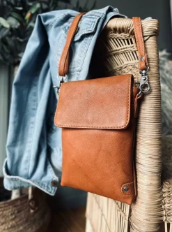 Mobiltaske Aura Cognac
