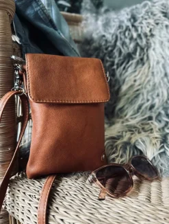 Mobiltaske Aura Cognac
