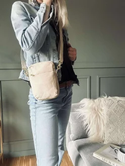 Mobiltaske Liva - Sand / Gold