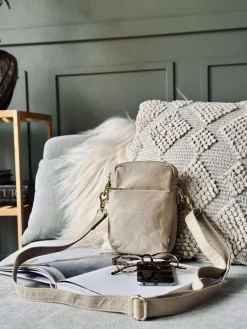 Mobiltaske Liva - Sand / Gold