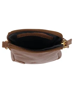 Mobiltaske Misse - Coffee / gold