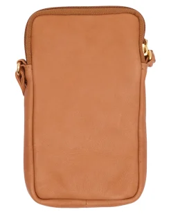 Mobiltaske Misse - Cognac / gold