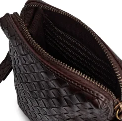 Mobiltaske Sofya- Håndflettet brown