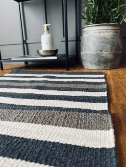 Måtte Recycling strib - 50x80 Grå/beige/natur