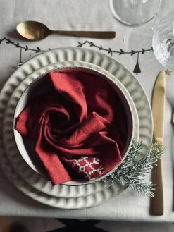 Mundservietter Rød Jul - 4 stk