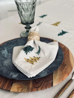 Mundservietter Træer - Pakke med 4 stk