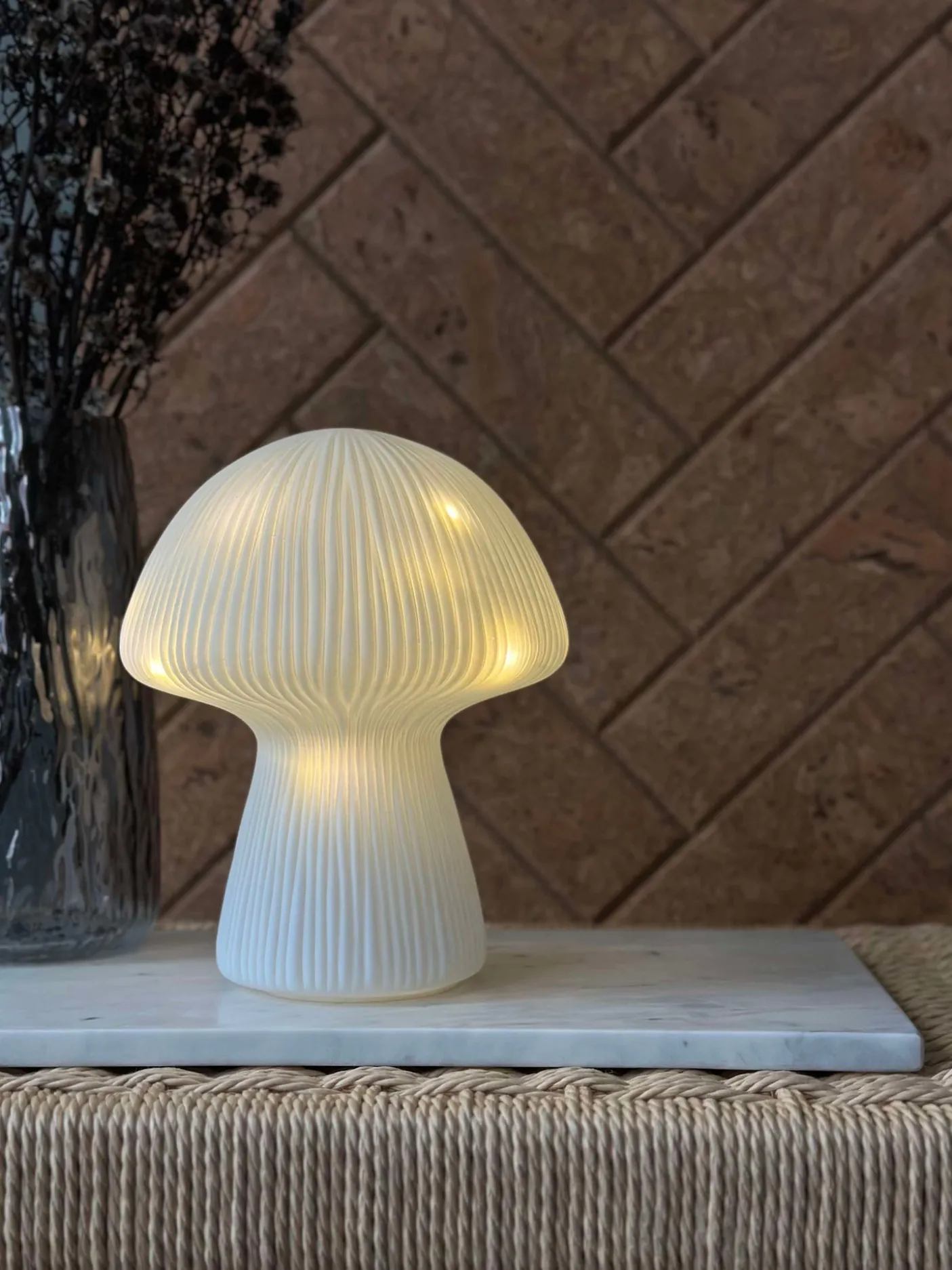 Mushroom Astrid - White 20 cm
