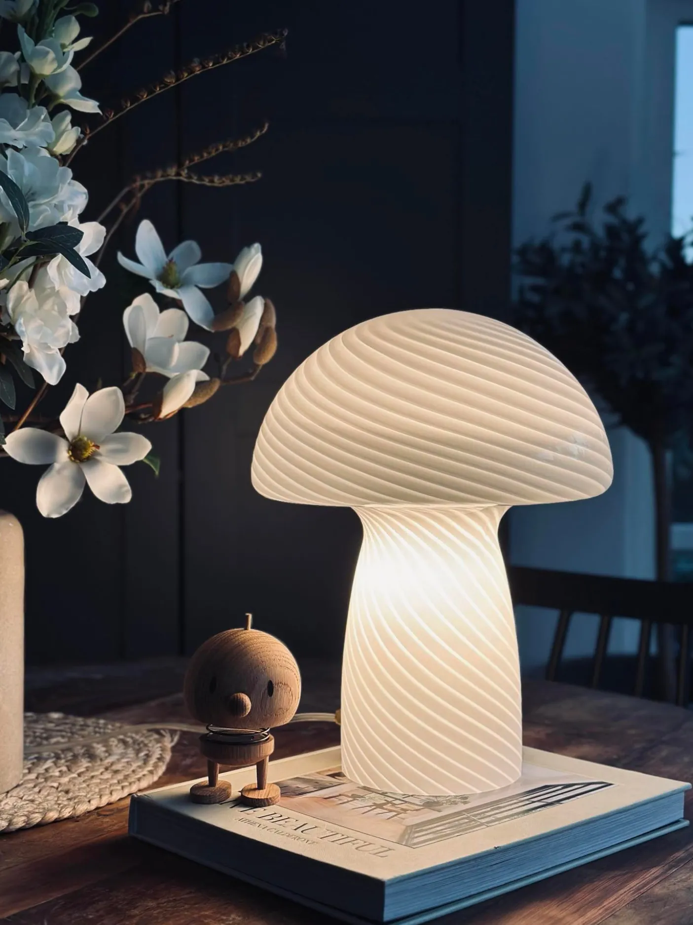 Mushroom Elsa - Hvid 32 cm