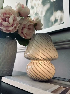 Mushroom Large - Grå mundblæst glas