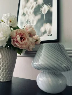 Mushroom Large - Grå mundblæst glas