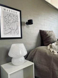 Mushroom Large - Hvid mundblæst glas