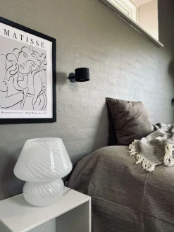 Mushroom Large - Hvid mundblæst glas