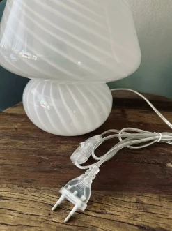 Mushroom Large - Hvid mundblæst glas