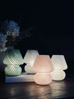 Mushroom Medium – Hvid mundblæst glas