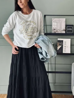 Nederdel Boheme cotton – S/M Black