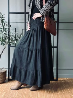 Nederdel med smock - Black