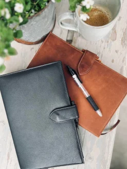 Notesbog BIRK i skind - Sort - A5