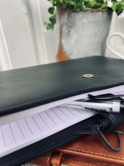 Notesbog BIRK i skind - Sort - A5