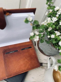 Notesbog i skind – Cognac – A5