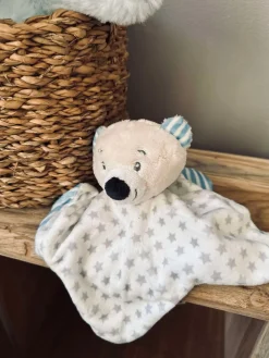 Nusseklud til baby - Lyseblå