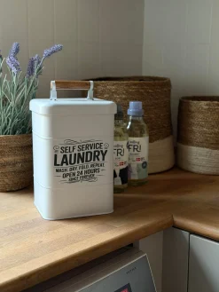 Opbevaring til vaskepulver