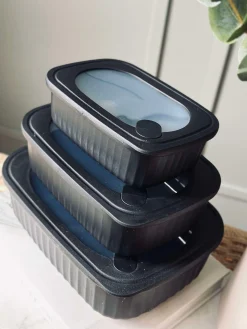 Opbevaringsbøtter Black – Sæt med 3 stk.