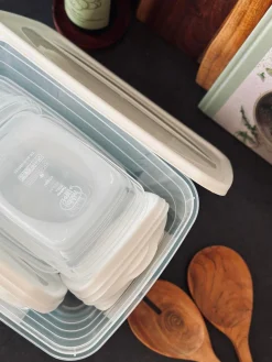 Opbevaringsbøtter m. låg - 11 stk.