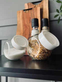 Opbevaringsglas 700ml - Hvid låg