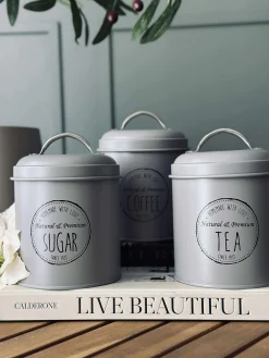 Opbevaringskrukker 3 stk - Mocca