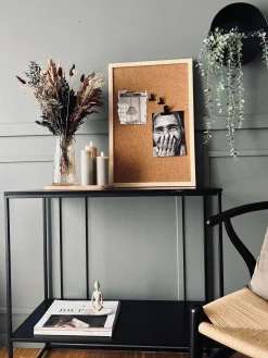 Opslagstavle kork 40x60cm - Kraftig ramme Natur