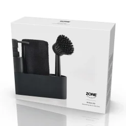 Opvaskesæt - 4 dele - Sort