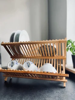 Opvaskestativ i bambus