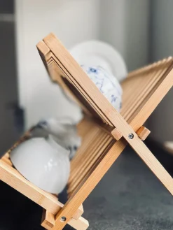 Opvaskestativ i bambus