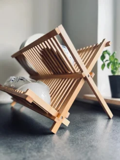 Opvaskestativ i bambus