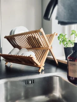 Opvaskestativ i bambus