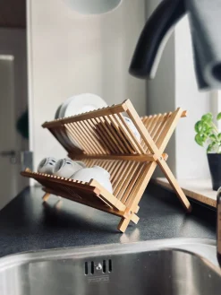 Opvaskestativ i bambus