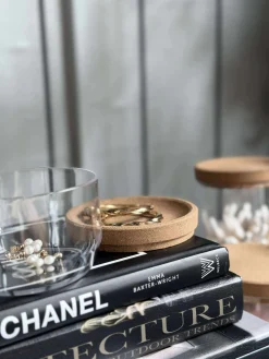 Organiser med låg i kork - 5 dele