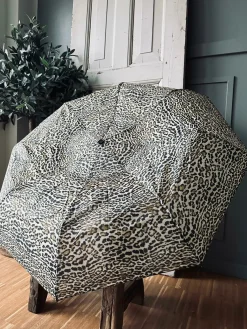 Paraply - Gylden leopard