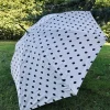 Paraply - Hvid med dots