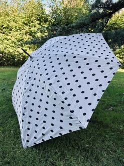 Paraply - Hvid med dots